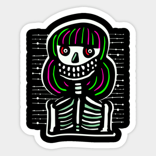 Pretty Bone Girl Sticker